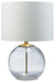 Signature Design Clear/Brass Finish Glass Table Lamp (1/CN)