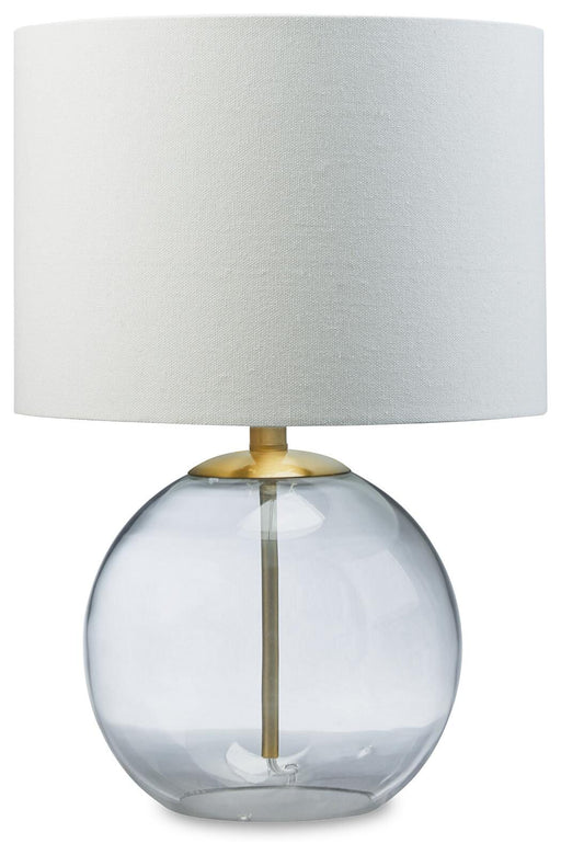 Signature Design Clear/Brass Finish Glass Table Lamp (1/CN)