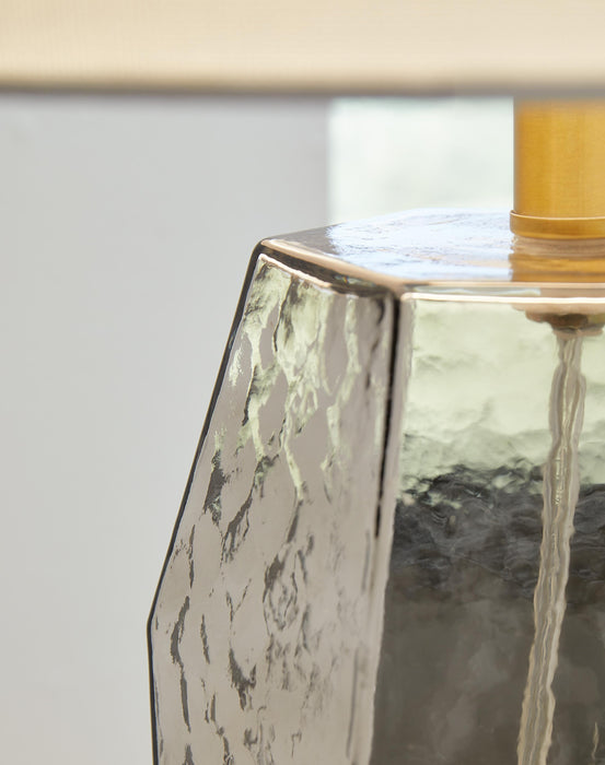 Signature Design Gray Glass Table Lamp (1/CN)
