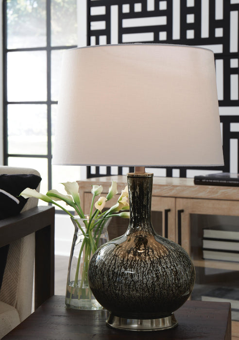 Signature Design Antique Black Glass Table Lamp (1/CN)