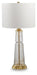 Signature Design Clear/Gold Finish Glass Table Lamp (1/CN)