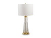 Signature Design Clear/Gold Finish Glass Table Lamp (1/CN)