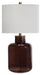Signature Design Brown/Gold Finish Glass Table Lamp (1/CN)