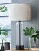Signature Design Clear/Black Glass Table Lamp (1/CN)