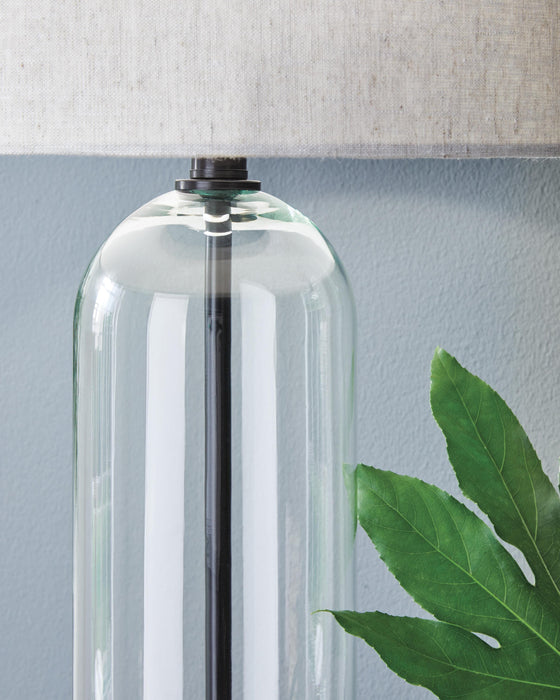 Signature Design Clear/Black Glass Table Lamp (1/CN)