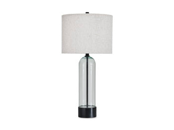 Signature Design Clear/Black Glass Table Lamp (1/CN)