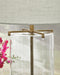 Signature Design Clear/Gold Finish Glass Table Lamp (1/CN)