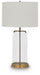 Signature Design Clear/Gold Finish Glass Table Lamp (1/CN)