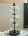 Signature Design Clear/Black Glass Table Lamp (2/CN)