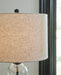 Signature Design Clear/Black Glass Table Lamp (2/CN)