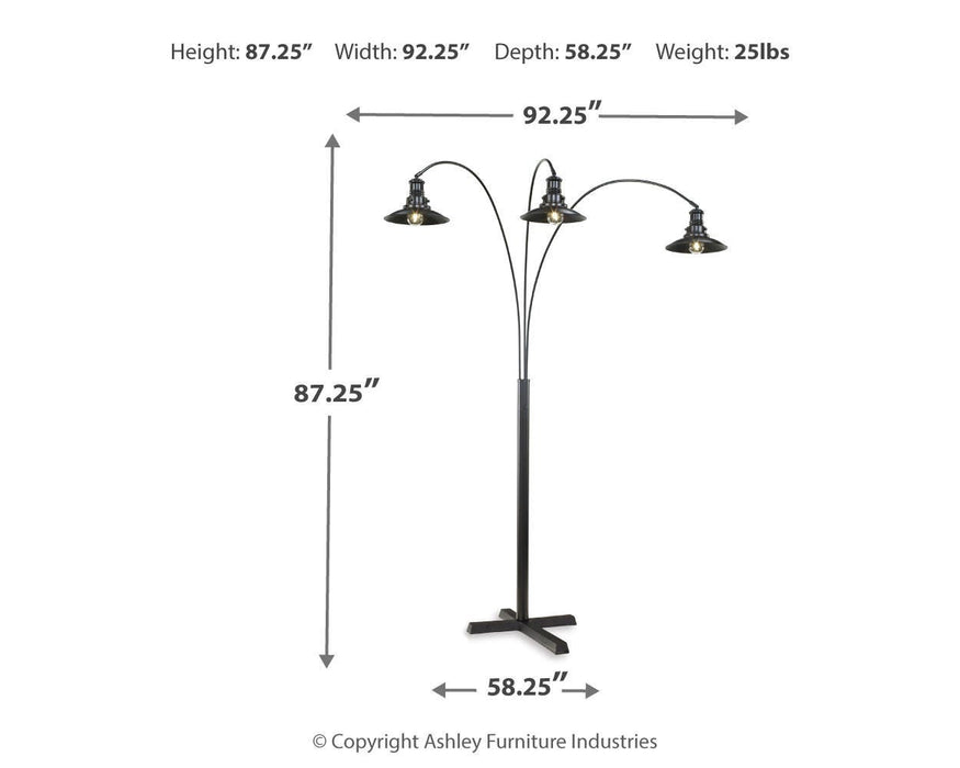 Signature Design Black Metal Arc Lamp (1/CN)