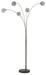 Signature Design Silver Finish Metal Arc Lamp (1/CN)