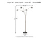Signature Design Silver Finish Metal Arc Lamp (1/CN)