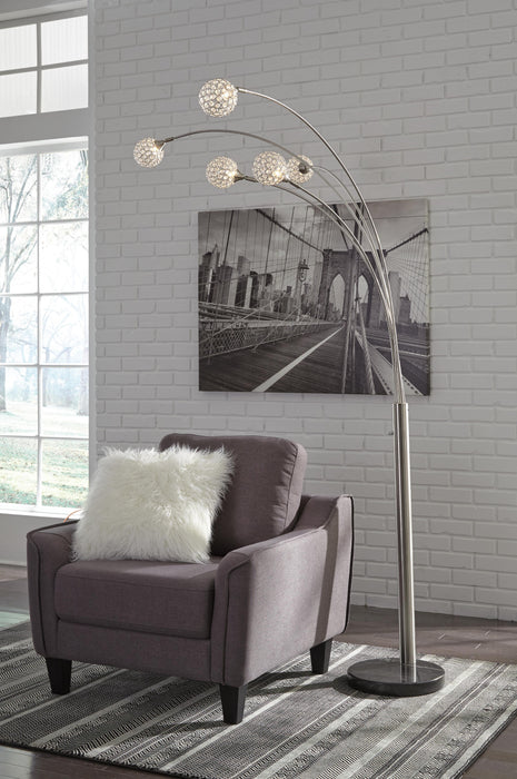 Signature Design Silver Finish Metal Arc Lamp (1/CN)