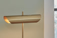 Signature Design Gold Finish/White Marble Desk Lamp (1/CN)