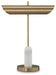Signature Design Gold Finish/White Marble Desk Lamp (1/CN)