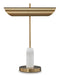Signature Design Gold Finish/White Marble Desk Lamp (1/CN)