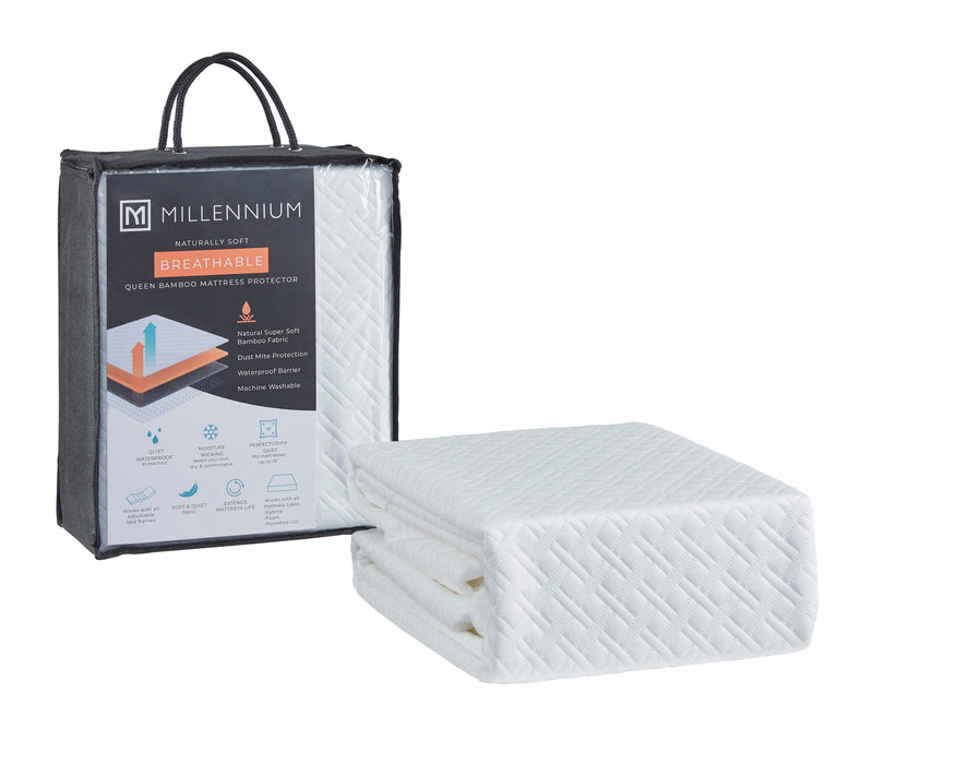 Ashley Sleep White QN Mattress Protector(4/CS)