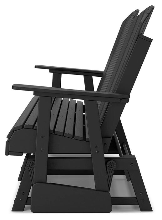 Signature Design Black Glider Loveseat