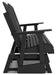 Signature Design Black Glider Loveseat