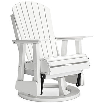 Signature Design White Swivel Glider Chair