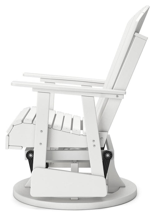 Signature Design White Swivel Glider Chair