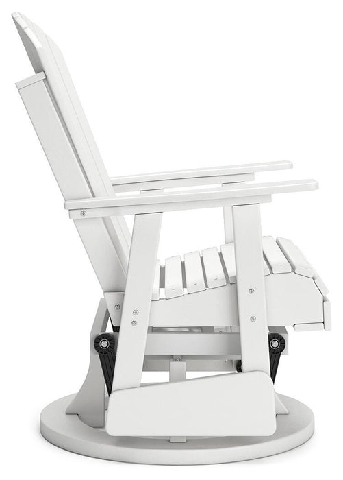 Signature Design White Swivel Glider Chair