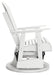 Signature Design White Swivel Glider Chair