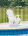 Signature Design White Swivel Glider Chair