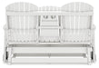 Signature Design White Glider Loveseat