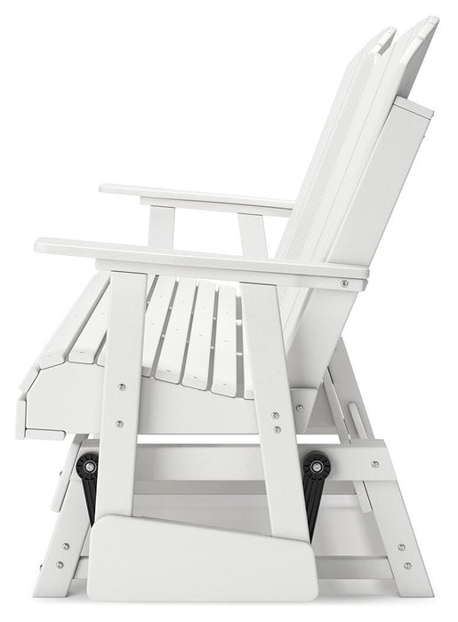 Signature Design White Glider Loveseat