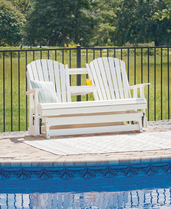 Signature Design White Glider Loveseat
