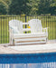 Signature Design White Glider Loveseat