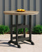 Signature Design Black/Driftwood Round Bar Table w/UMB OPT