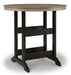Signature Design Black/Driftwood Round Bar Table w/UMB OPT