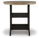 Signature Design Black/Driftwood Round Bar Table w/UMB OPT