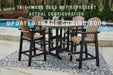Signature Design Black/Driftwood Round Bar Table w/UMB OPT