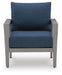 Signature Design Gray/Blue Sofa/Chairs/Table Set (4/CN)