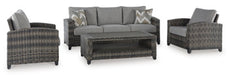 Signature Design Gray Sofa/Chairs/Table Set (4/CN)