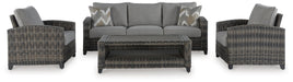 Signature Design Gray Sofa/Chairs/Table Set (4/CN)
