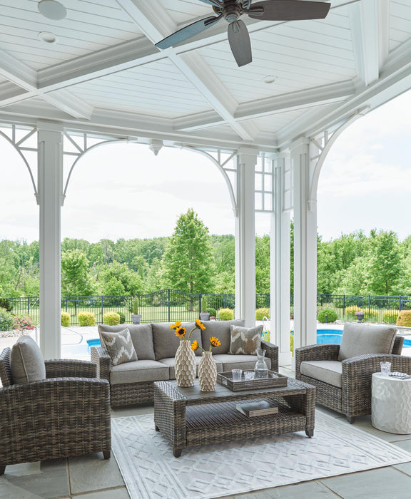 Signature Design Gray Sofa/Chairs/Table Set (4/CN)