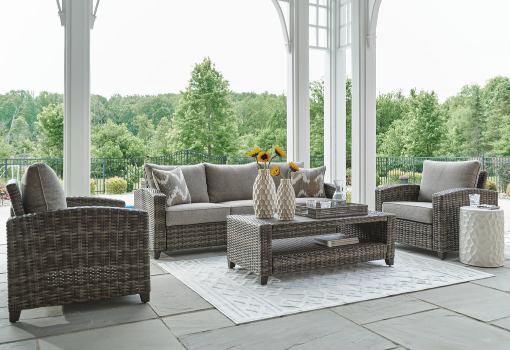 Signature Design Gray Sofa/Chairs/Table Set (4/CN)