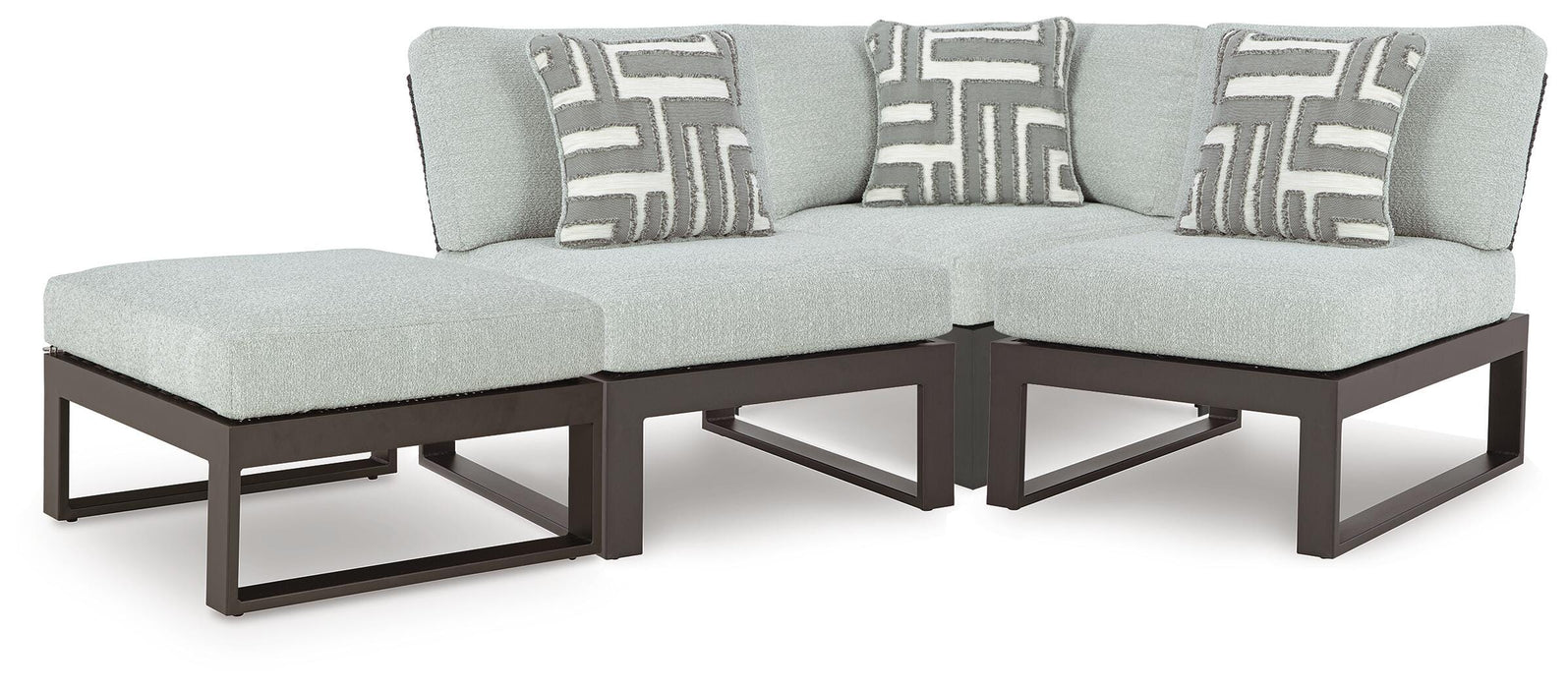 Signature Design Black/Gray 4-Piece Outdoor Sectional