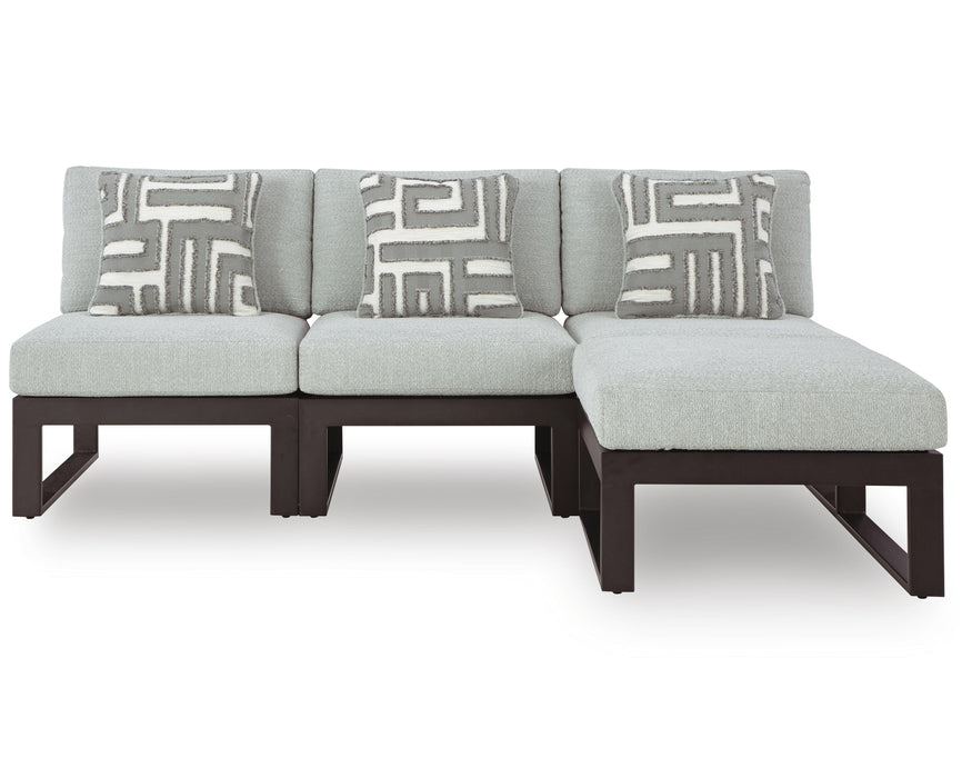 Signature Design Black/Gray 4-Piece Outdoor Sectional