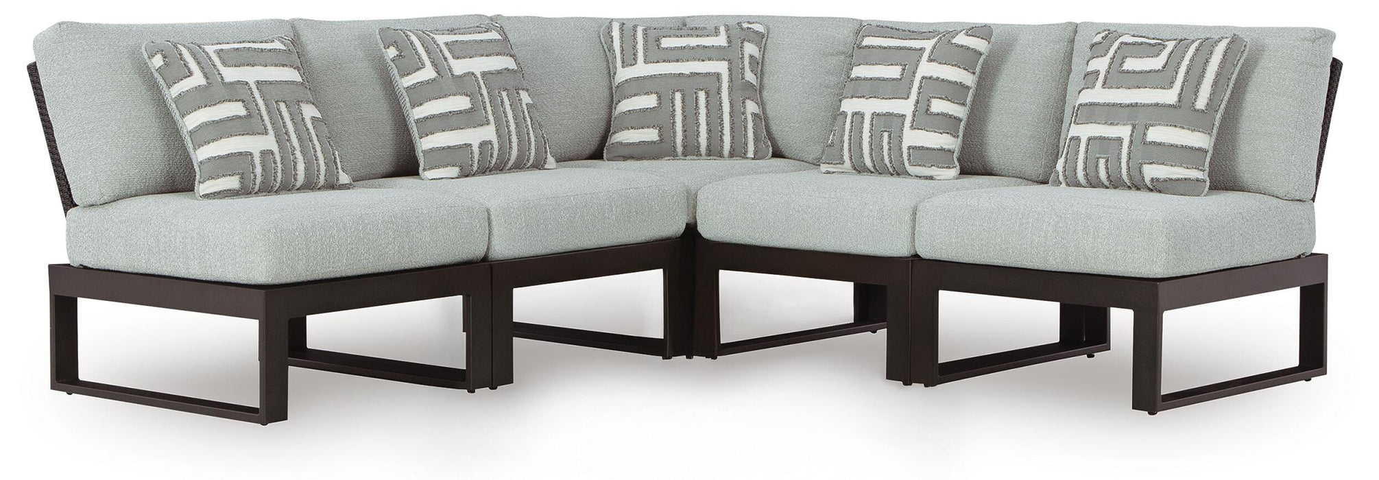 Signature Design Black/Gray 5-Piece Outdoor Sectional