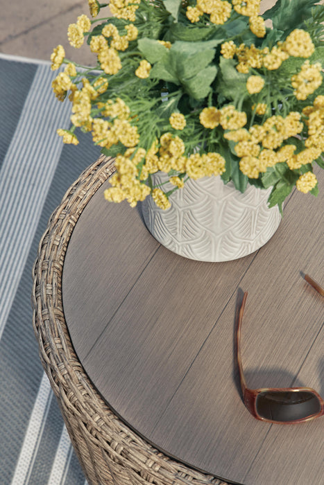 Signature Design Beige Round End Table