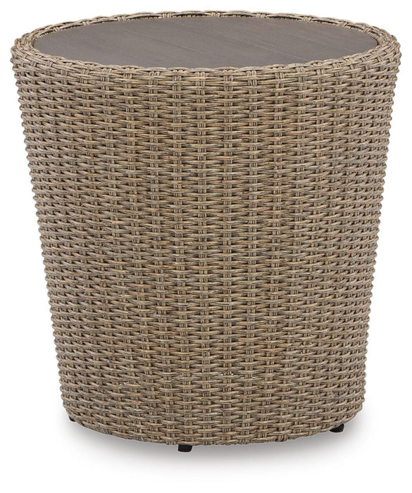 Signature Design Beige Round End Table