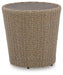 Signature Design Beige Round End Table