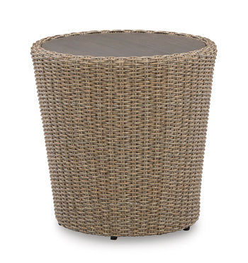 Signature Design Beige Round End Table