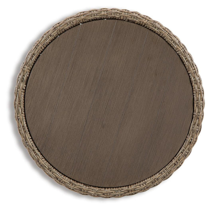 Signature Design Beige Round End Table